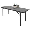 Bolero ABS Folding Banquet Rectangular Table 6ft Grey