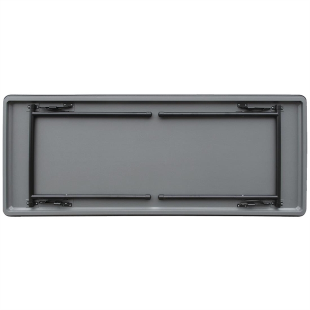 Bolero ABS Folding Banquet Rectangular Table 6ft Grey