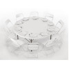 Bolero Round Centre Folding Table 6ft White