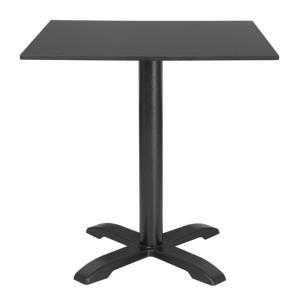 Bolero Matte Black Square Outdoor Table Top 700mm