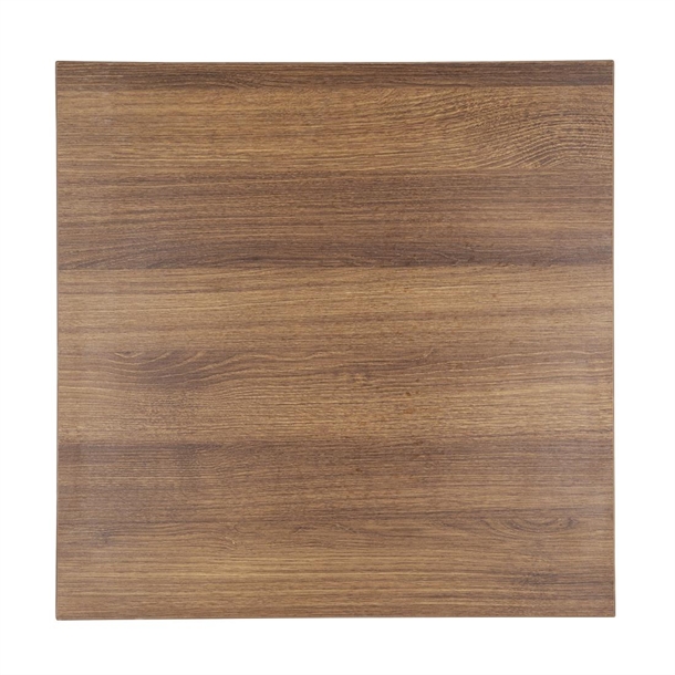 Bolero Pre-drilled Square Table Tops Rustic Oak