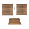 Bolero Pre-drilled Square Table Tops Rustic Oak