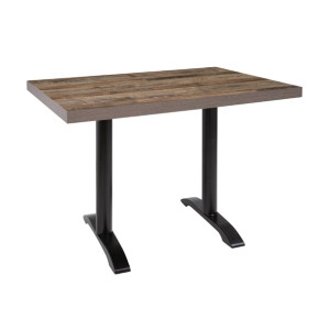 Bolero Pre-drilled Rectangular Table Top Urban Dark 1100x700mm