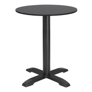 Bolero Matte Black Round Outdoor Table Top 600mm