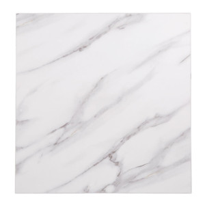 Bolero Pre-drilled Square Table Top Marble Effect 600mm