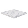 Bolero Pre-drilled Square Table Top Marble Effect 600mm