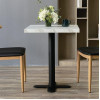 Bolero Pre-drilled Square Table Top Marble Effect 600mm