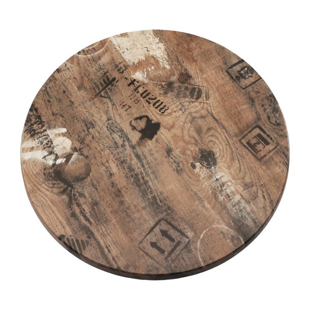 2 x Werzalit 700mm dia Duratop Tabletop by SM France