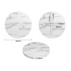 Bolero Pre-drilled Round Table Top Marble Effect 600mm