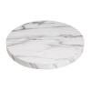 Bolero Pre-drilled Round Table Top Marble Effect 600mm