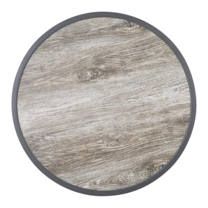 Bolero Fibre Glass Round Table Top Wood Effect 580mm