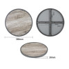 Bolero Fibre Glass Round Table Top Wood Effect 580mm