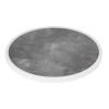 Bolero Fibre Glass Round Table Top Dark Stone Effect 580mm