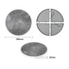 Bolero Fibre Glass Round Table Top Dark Stone Effect 580mm