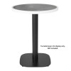 Bolero Fibre Glass Round Table Top Dark Stone Effect 580mm