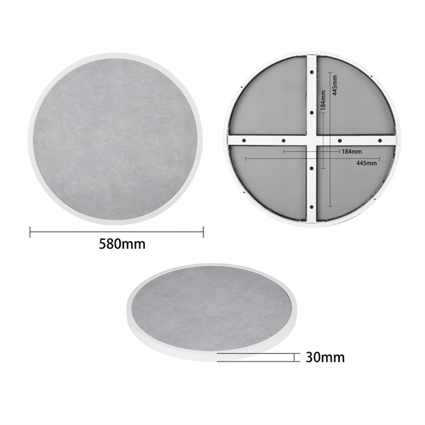 Bolero Fibre Glass Round Table Top Grey Stone Effect 580mm Bolero Fibre Glass Round Table Top Grey Stone Effect 580mm