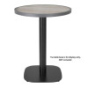 Bolero Fibre Glass Round Table Top Wood Effect 580mm