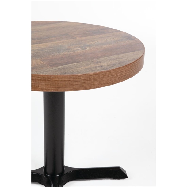 Bolero Pre-Drilled Round Table Top Urban Dark 600mm Bolero Pre-Drilled Round Table Top Urban Dark 600mm