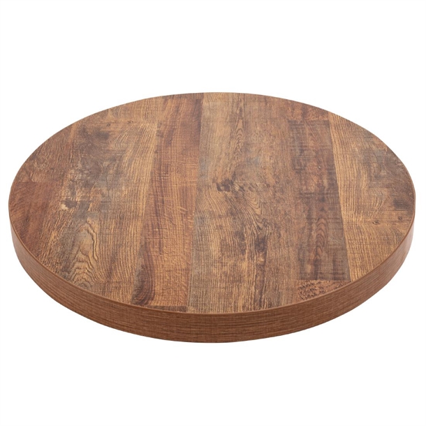 Bolero Pre-Drilled Round Table Top Urban Dark 600mm Bolero Pre-Drilled Round Table Top Urban Dark 600mm