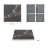Bolero Dark Granite Effect Outdoor Tempered Glass Table Top White Trim 700mm Bolero Dark Granite Effect Outdoor Tempered Glass Table Top White Trim 700mm