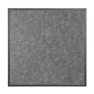 Bolero Black Brushed Mix Outdoor Tempered Glass Table Top Square Grey Trim 700mm