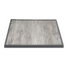 Bolero Wood Grain Effect Outdoor Tempered Glass Table Top Grey Trim 700mm Bolero Wood Grain Effect Outdoor Tempered Glass Table Top Grey Trim 700mm