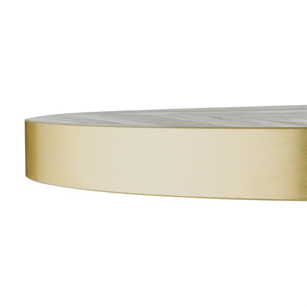 Bolero Pre-Drilled Round Table Top Chevron Design 600mm