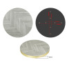 Bolero Pre-Drilled Round Table Top Chevron Design 600mm