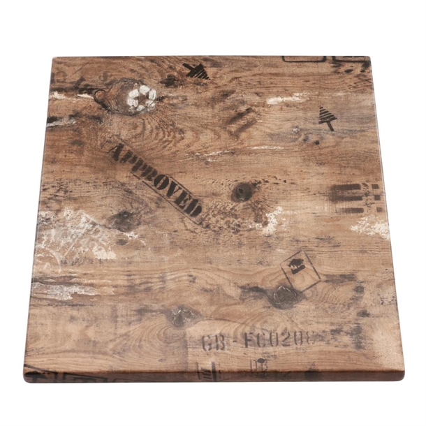 2 x Werzalit 600mm Square Duratop Tabletop by SM France 2 x Werzalit 600mm Square Duratop Tabletop by SM France