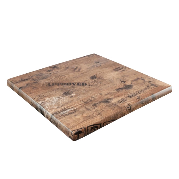 2 x Werzalit 600mm Square Duratop Tabletop by SM France 2 x Werzalit 600mm Square Duratop Tabletop by SM France