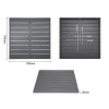 Bolero Aluminium Square Table Top Dark Grey 700mm
