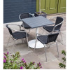 Bolero Aluminium Square Table Top Dark Grey 700mm