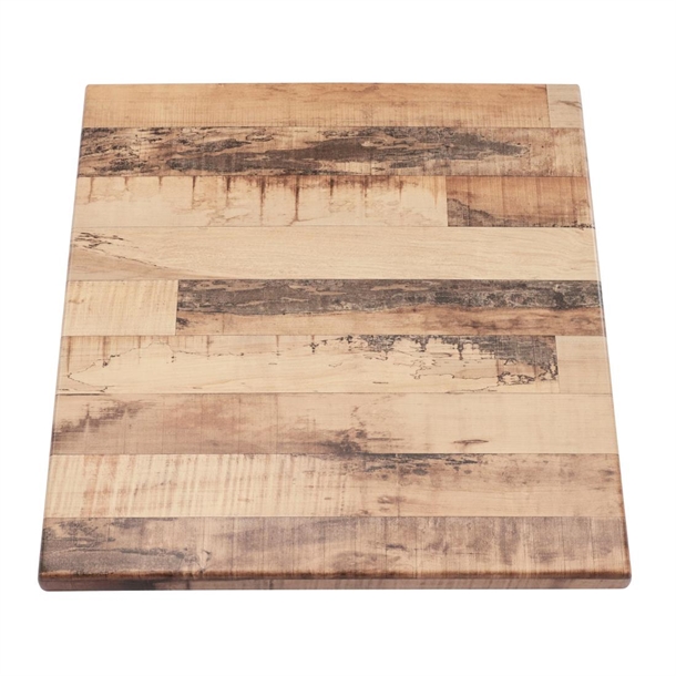2 x Werzalit Rustic Kansas 600mm Square Duratop Tabletop by SM France 2 x Werzalit Rustic Kansas 600mm Square Duratop Tabletop by SM France