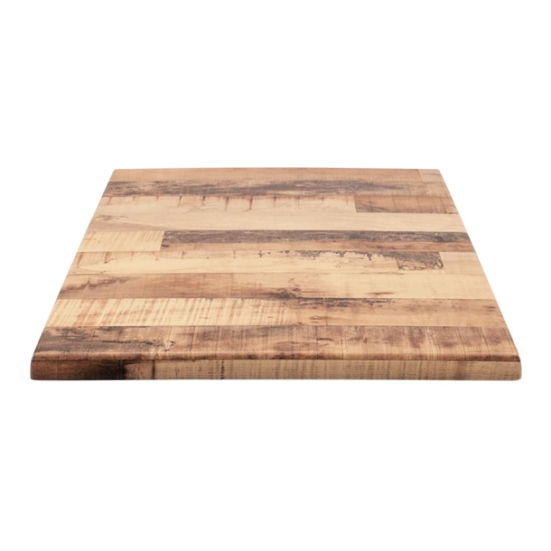 2 x Werzalit Rustic Kansas 600mm Square Duratop Tabletop by SM France 2 x Werzalit Rustic Kansas 600mm Square Duratop Tabletop by SM France