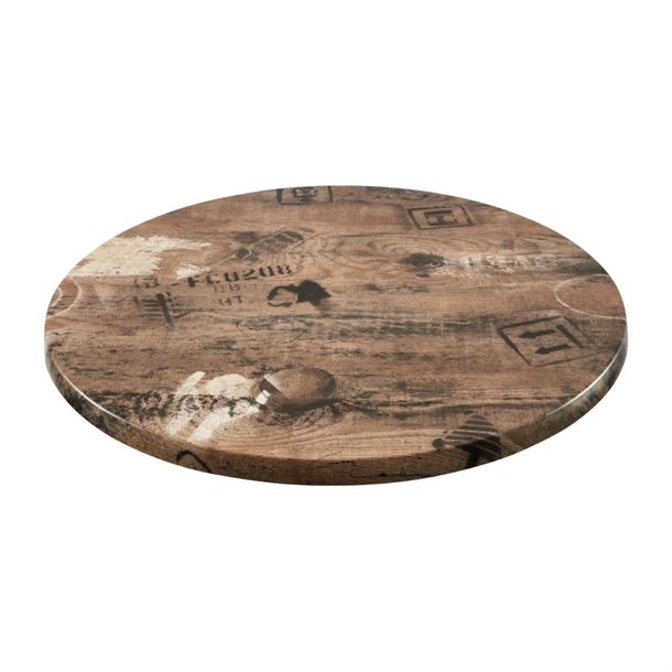 2 x Werzalit 800mm dia Duratop Tabletop by SM France 2 x Werzalit 800mm dia Duratop Tabletop by SM France
