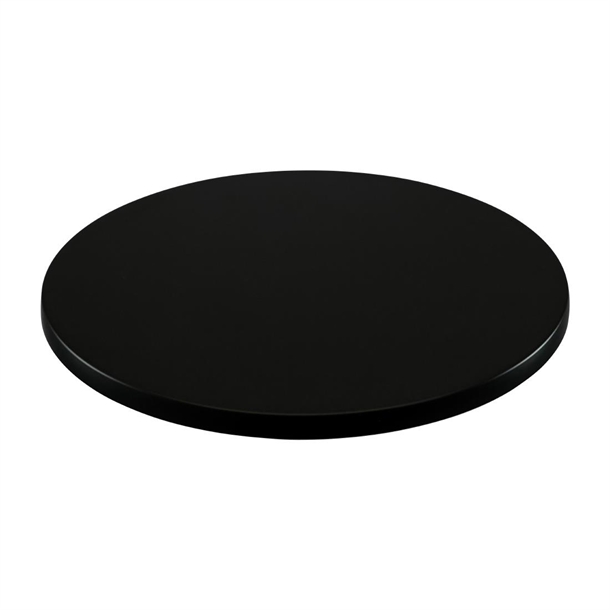 2 x Furnlink Werzalit Black 800mm dia Duratop Tabletop by SM France