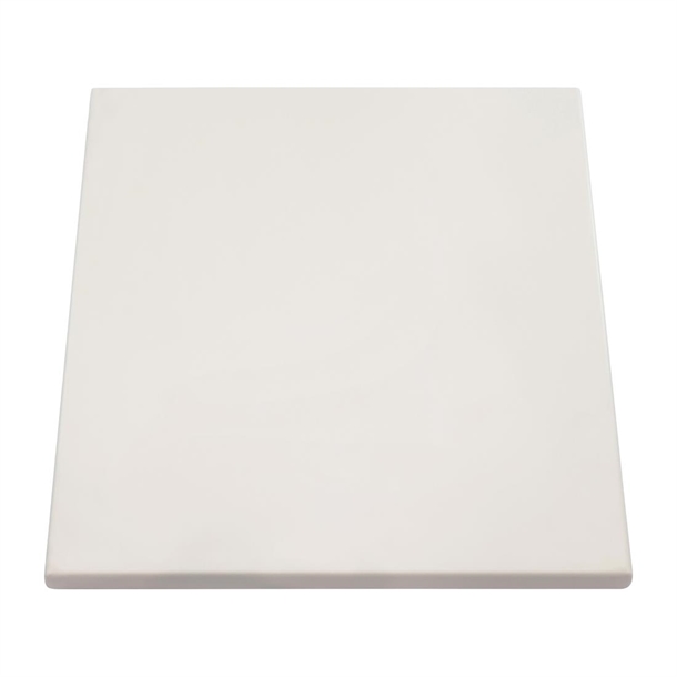 2 x Werzalit White 700mm Square Duratop Tabletop by SM France 2 x Werzalit White 700mm Square Duratop Tabletop by SM France
