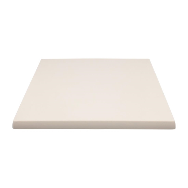 2 x Werzalit White 700mm Square Duratop Tabletop by SM France 2 x Werzalit White 700mm Square Duratop Tabletop by SM France