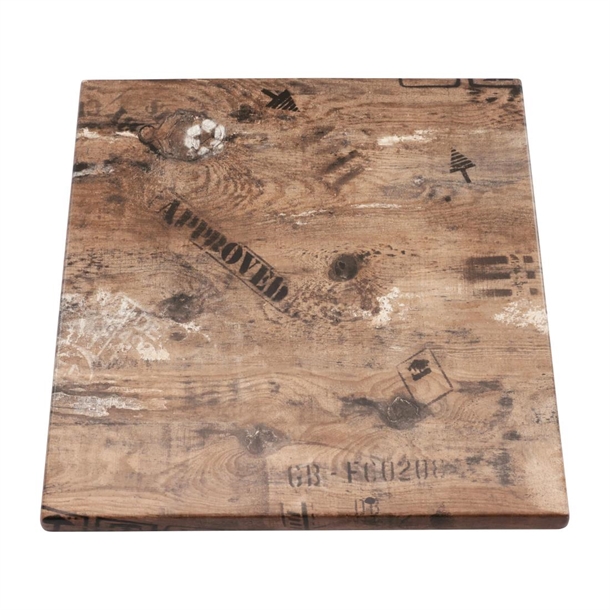 2 x Werzalit 800mm Square Duratop Tabletop by SM France 2 x Werzalit 800mm Square Duratop Tabletop by SM France