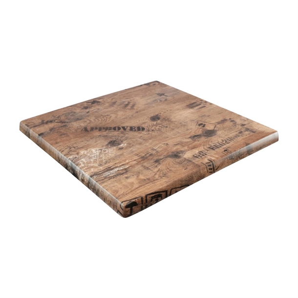 2 x Werzalit 800mm Square Duratop Tabletop by SM France 2 x Werzalit 800mm Square Duratop Tabletop by SM France