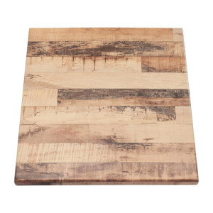2 x Werzalit Rustic Kansas 800mm Square Duratop Tabletop by SM France