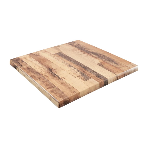 2 x Werzalit Rustic Kansas 800mm Square Duratop Tabletop by SM France 2 x Werzalit Rustic Kansas 800mm Square Duratop Tabletop by SM France