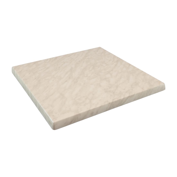 2 x Werzalit Marble 800mm Square Duratop Tabletop by SM France 2 x Werzalit Marble 800mm Square Duratop Tabletop by SM France