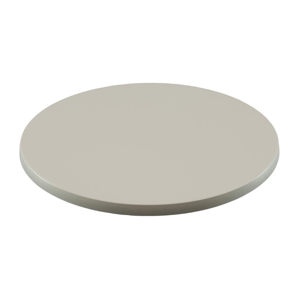 2 x Werzalit White 700mm dia Duratop Tabletop by SM France 2 x Werzalit White 700mm dia Duratop Tabletop by SM France