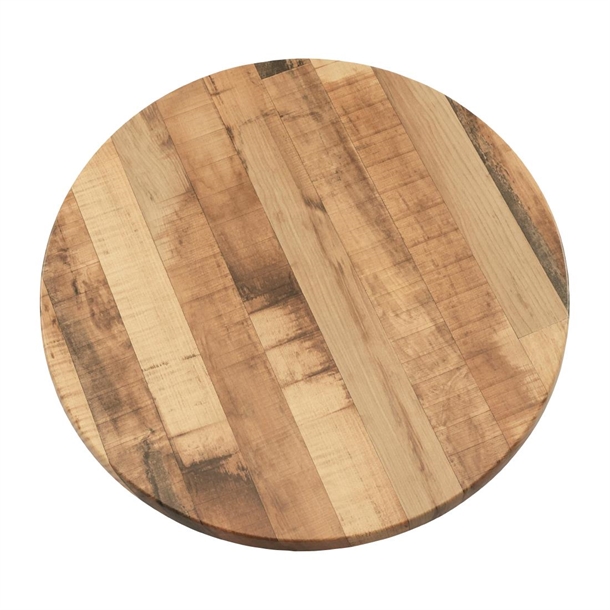 2 x Werzalit Rustic Kansas 700mm dia Duratop Tabletop by SM France 2 x Werzalit Rustic Kansas 700mm dia Duratop Tabletop by SM France