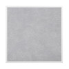Bolero Light Grey Stone Effect Outdoor Tempered Glass Table Top White Trim 700mm