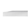 Bolero Light Grey Stone Effect Outdoor Tempered Glass Table Top White Trim 700mm