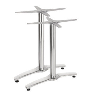 Bolero Aluminium Twin Leg Table Base (2 Pack)