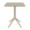Furnlink Siesta Exclusive Sky Folding Table 60 Square - Taupe