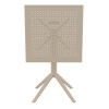 Furnlink Siesta Exclusive Sky Folding Table 60 Square - Taupe